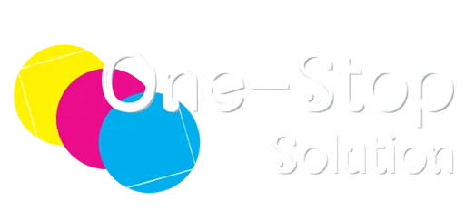 One-Stop Solution logo with colorful shapes.
